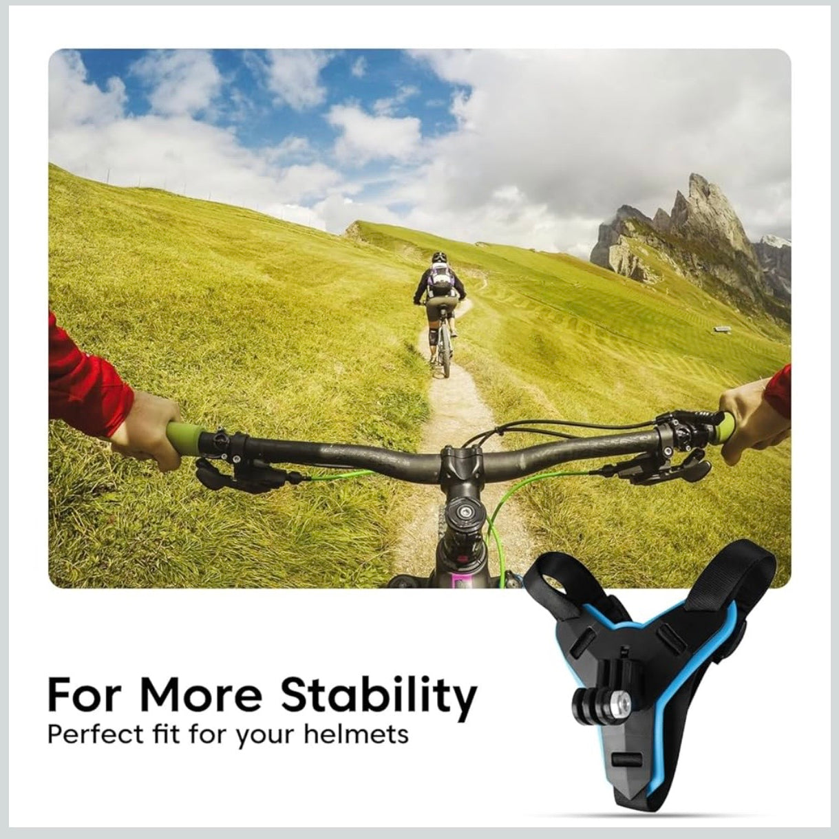 Helmet Chin Strap Mount with Mobile Clip & Screw Compatible with All Smart Phones GoPro