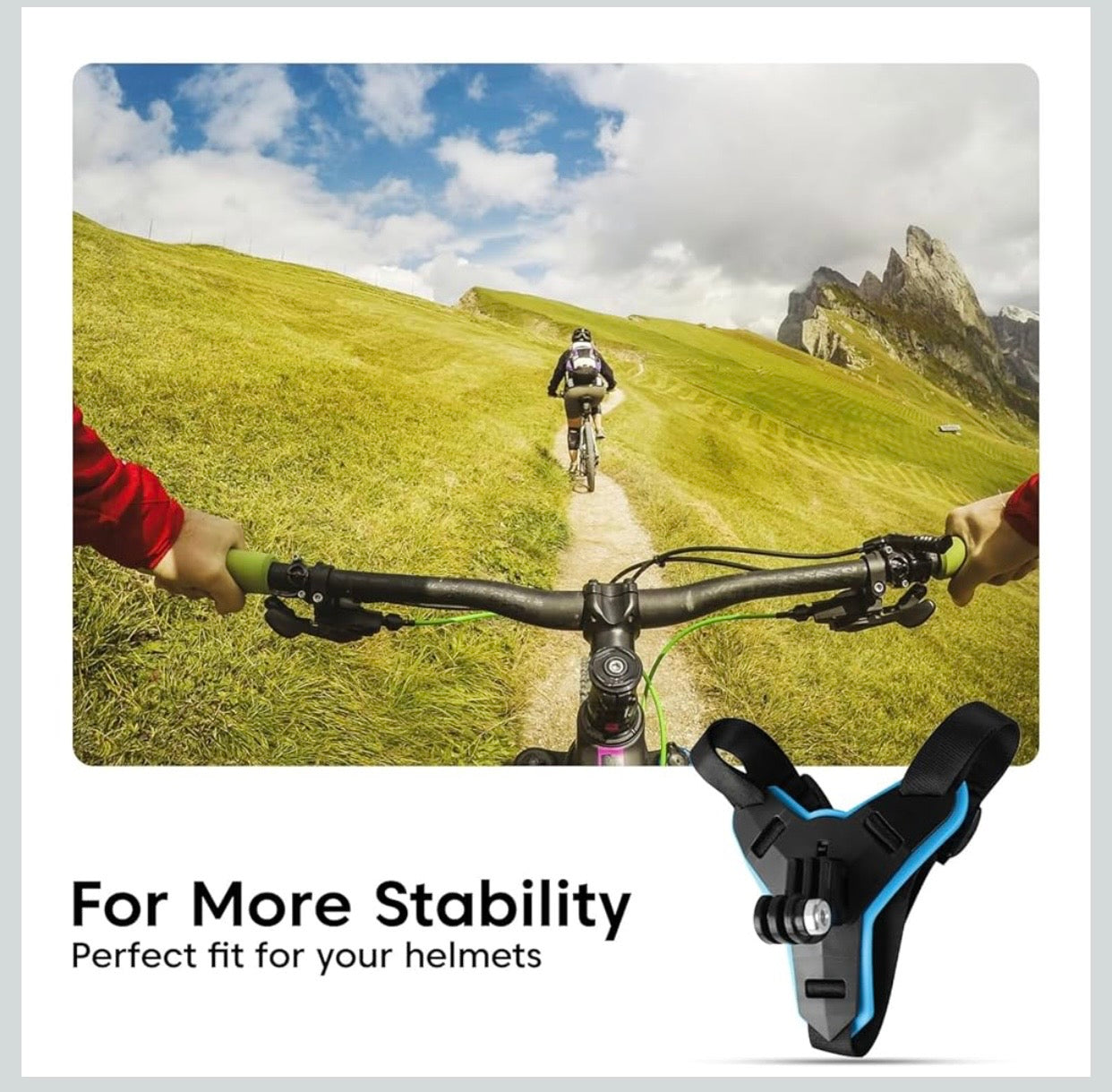 Helmet Chin Strap Mount with Mobile Clip & Screw Compatible with All Smart Phones GoPro