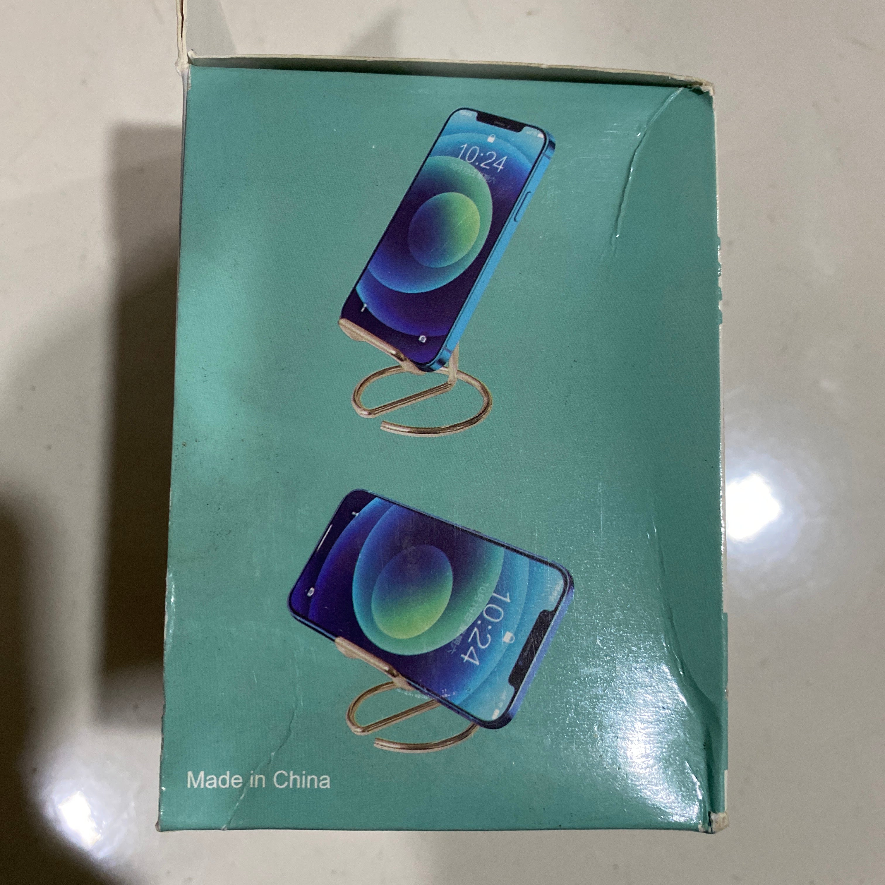Alloy tabletop stand for mobile phone