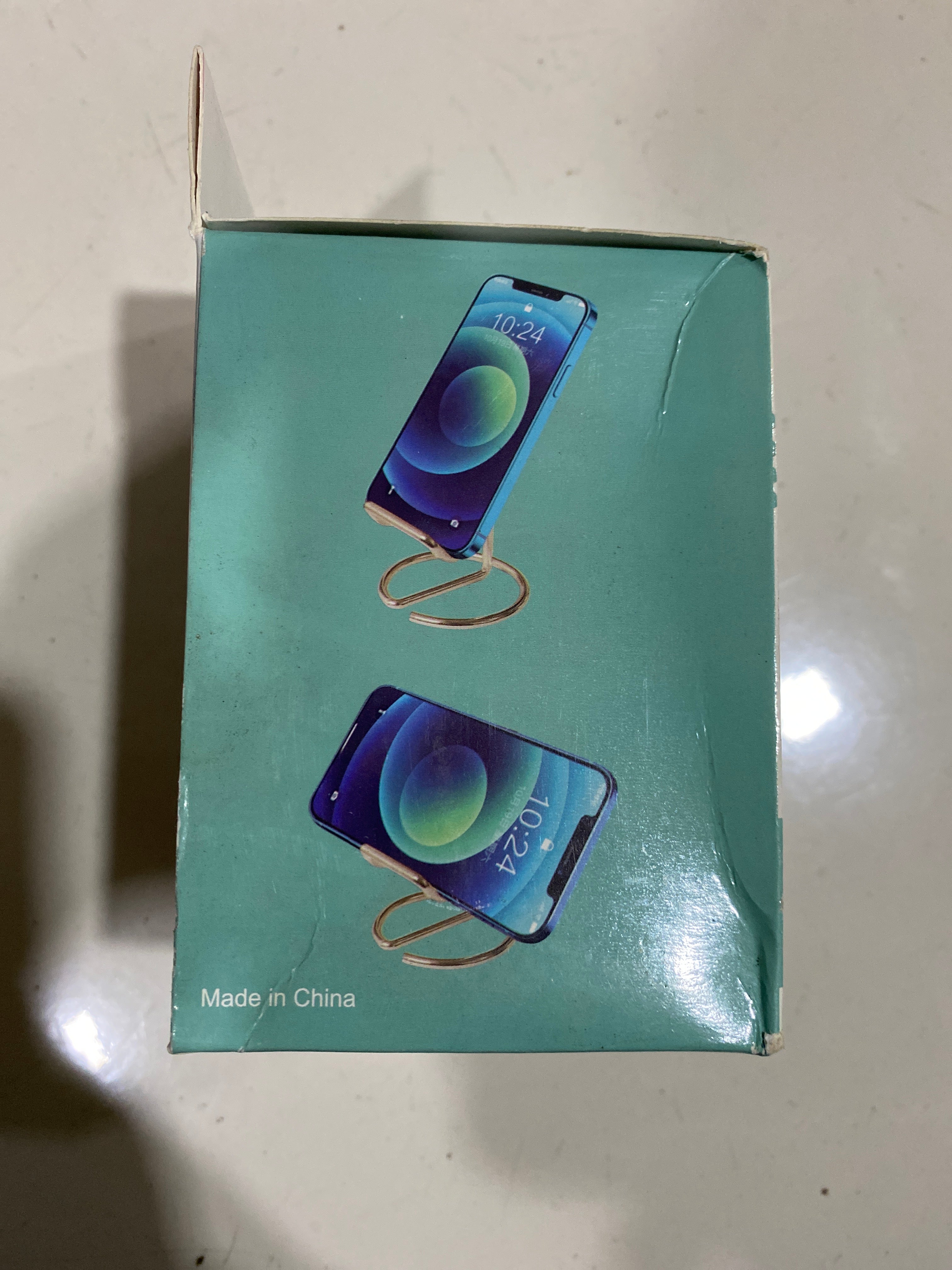 Alloy tabletop stand for mobile phone