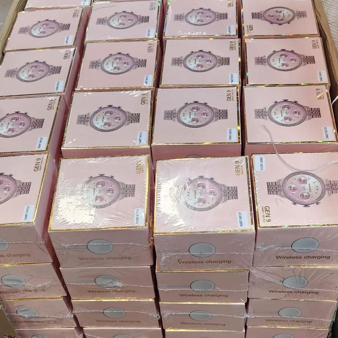 Round Rose Gold Gen 9 Dia mond Edition Smartwatch Smartwatch (Rose Gold Strap, rjmobil01