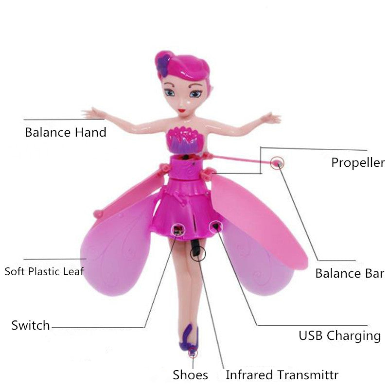 Flying Fairy Princess Doll Magic rjmobile01 Hands: Easily charge your flying fairy toys with the USB charging cable