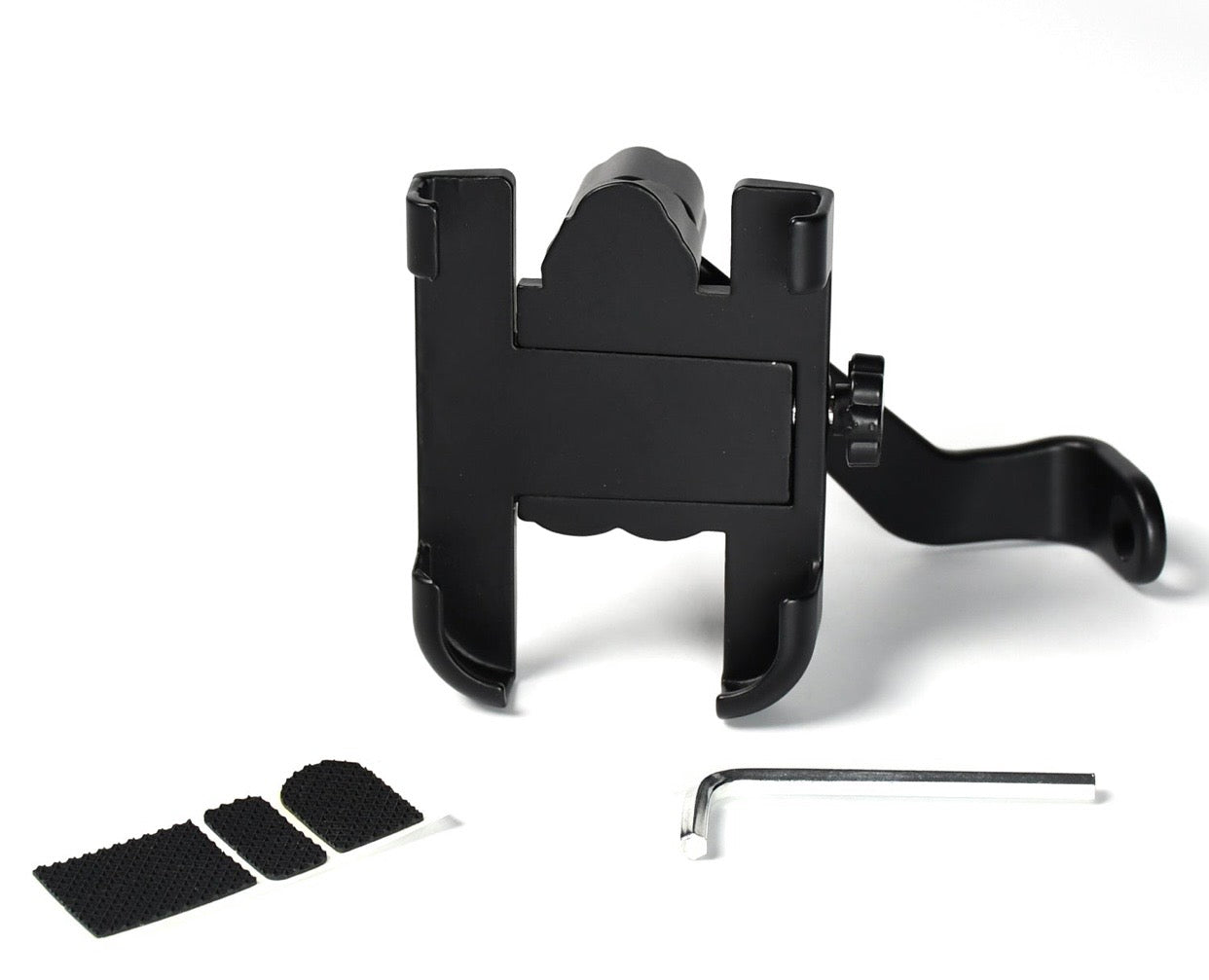 Mobile Phone Holder With Easy Adjustable Rear View Mirror Mount Solid Metal Cradle Stand Suitable for Bike & Mobile Phones