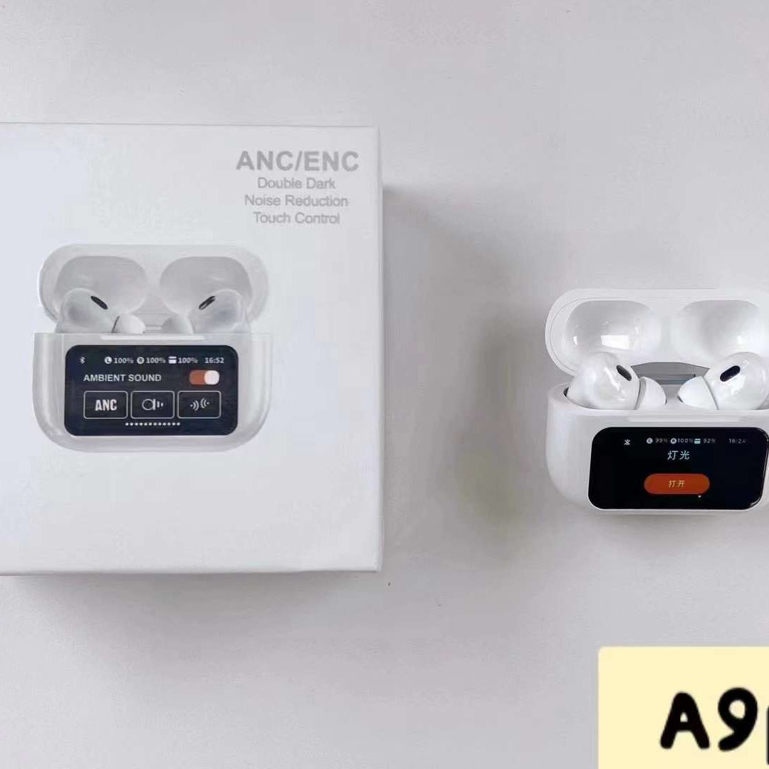A9 pro ANC display with call noise reduction ENC 1. Play control 2. Airp0ds pr0 2