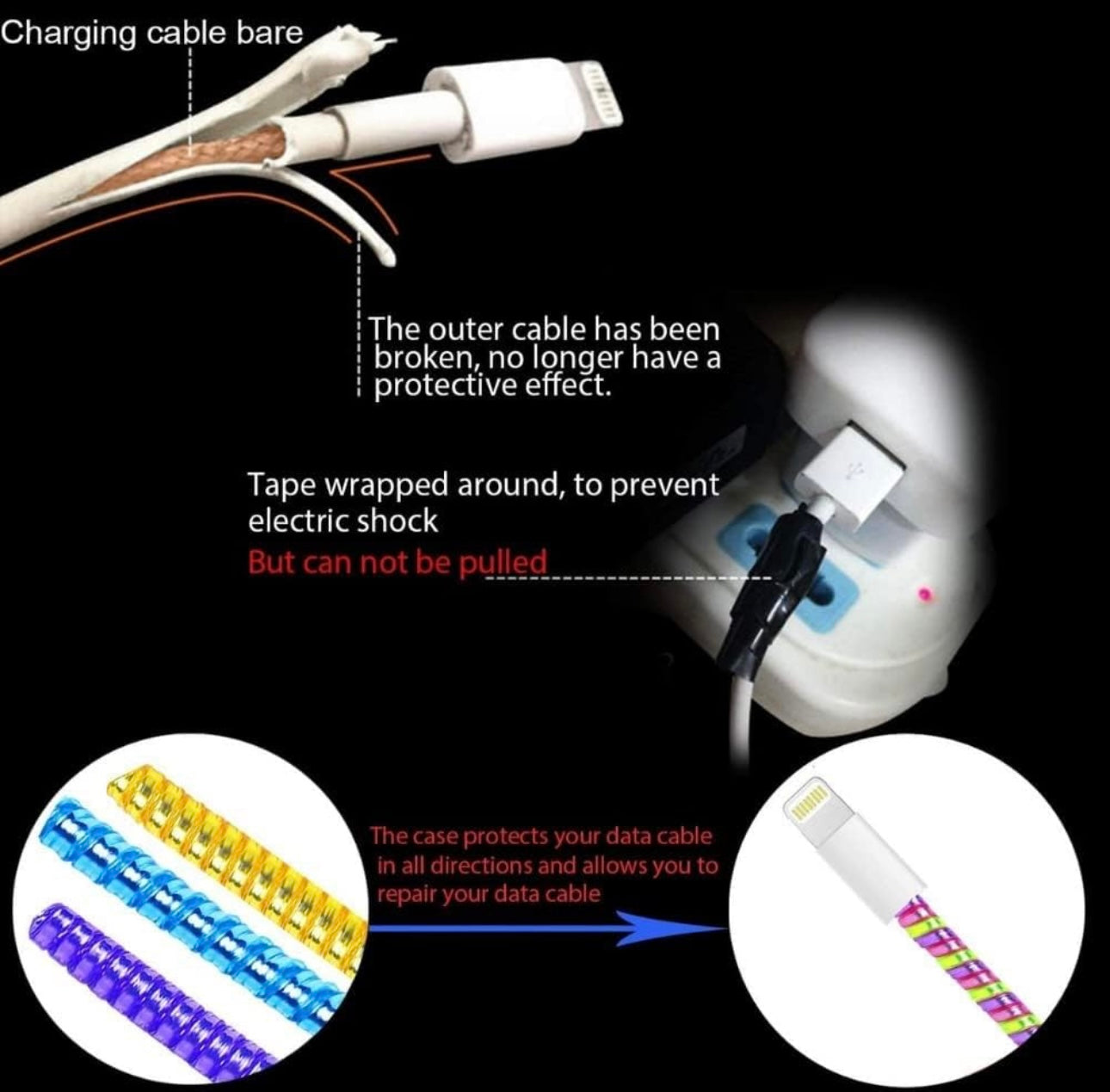 Metallic Finish Data Cable Protector