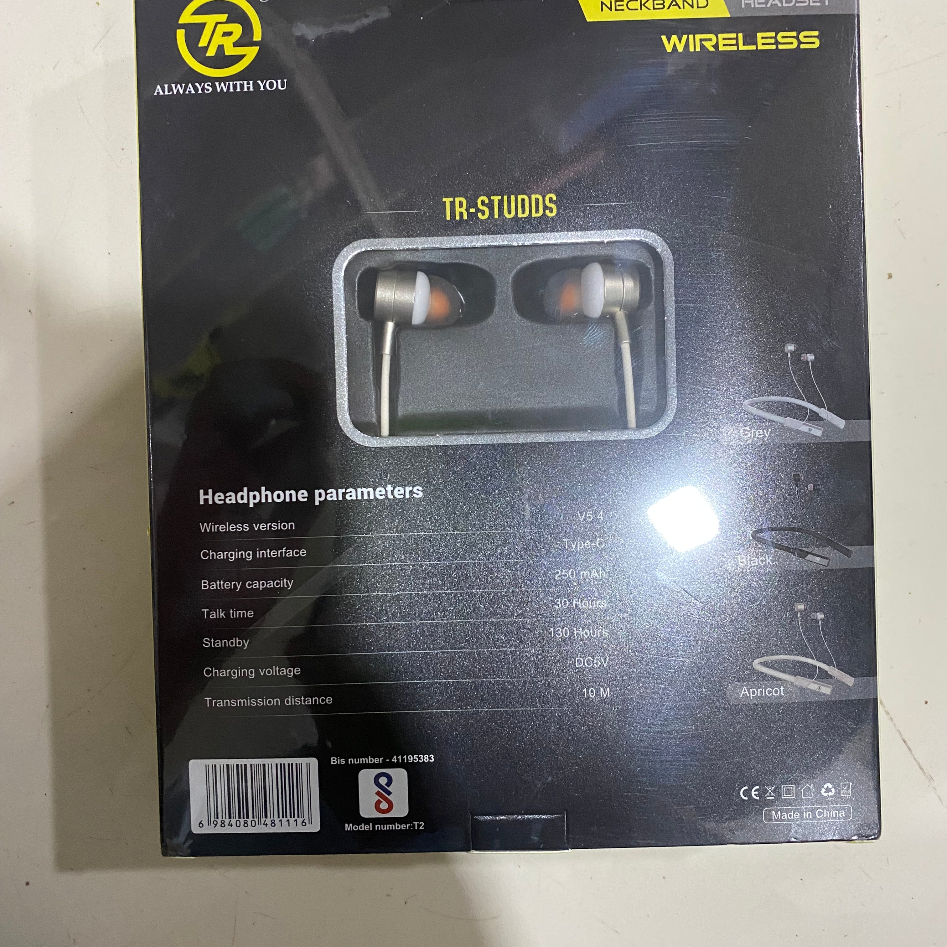 Voice changer neckband earphone featuring environmental noise cancellation (ENC) and magnetic earbuds.