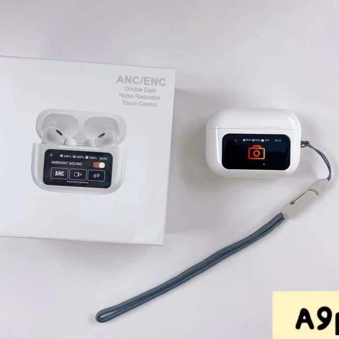 A9 pro ANC display with call noise reduction ENC 1. Play control 2. Airp0ds pr0 2