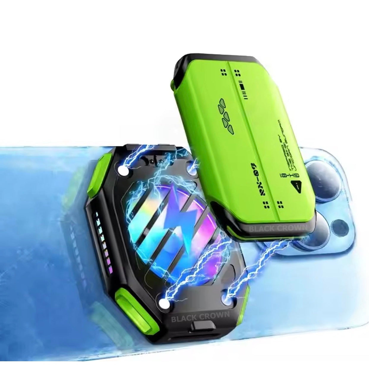 Magnetic Phone Cooler & Holder with Removable Battery | 7-Speed Semiconductor RGB Gaming Refrigeration | Portable External Radiator for Cooling Device and Smooth Working.