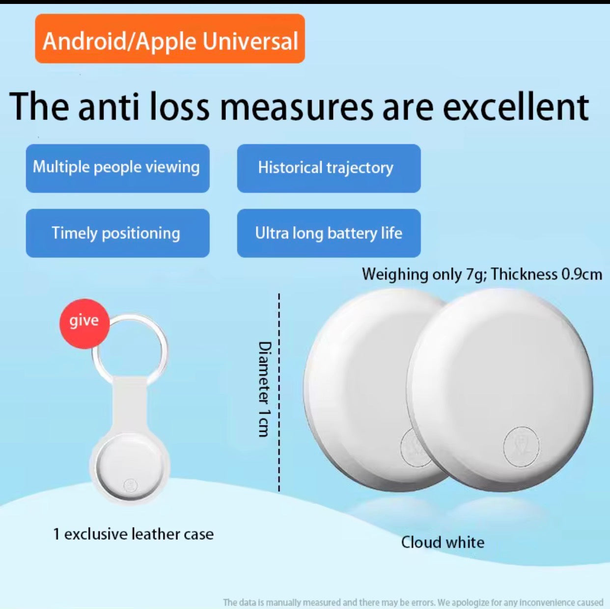 Find tag Item Finder with Key Chain, Smart Item Locator for Keys, Bags, Luggage, Pet, Battery Included Sualio tag