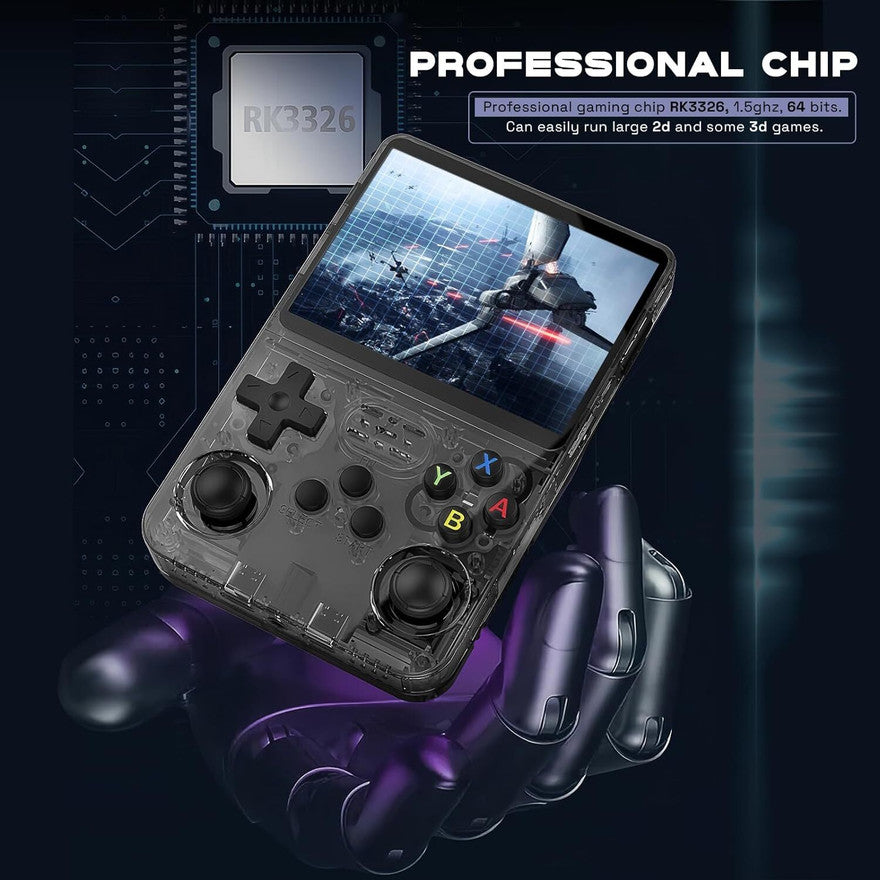 Retro R36S Handheld Gaming Console 64 GB with Retro Games (Black)