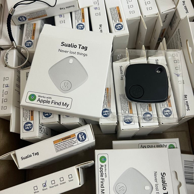Find tag Item Finder with Key Chain, Smart Item Locator for Keys, Bags, Luggage, Pet, Battery Included Sualio tag