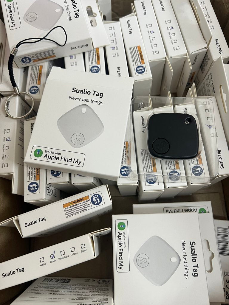 Find tag Item Finder with Key Chain, Smart Item Locator for Keys, Bags, Luggage, Pet, Battery Included Sualio tag