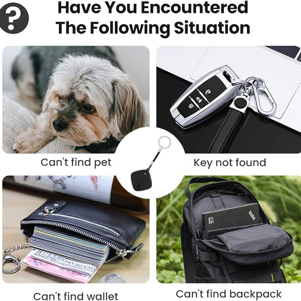 Find tag Item Finder with Key Chain, Smart Item Locator for Keys, Bags, Luggage, Pet, Battery Included Sualio tag
