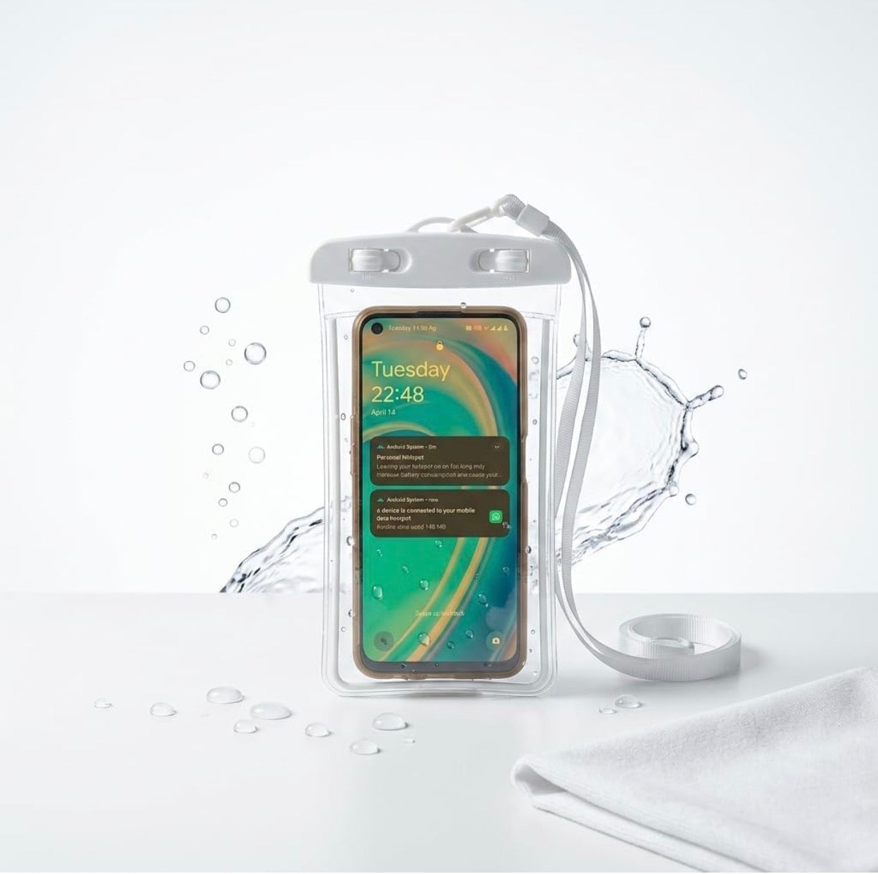 PREMIUM WATERPROOF MOBILE COVER WITH NECK STRAP 💧📱