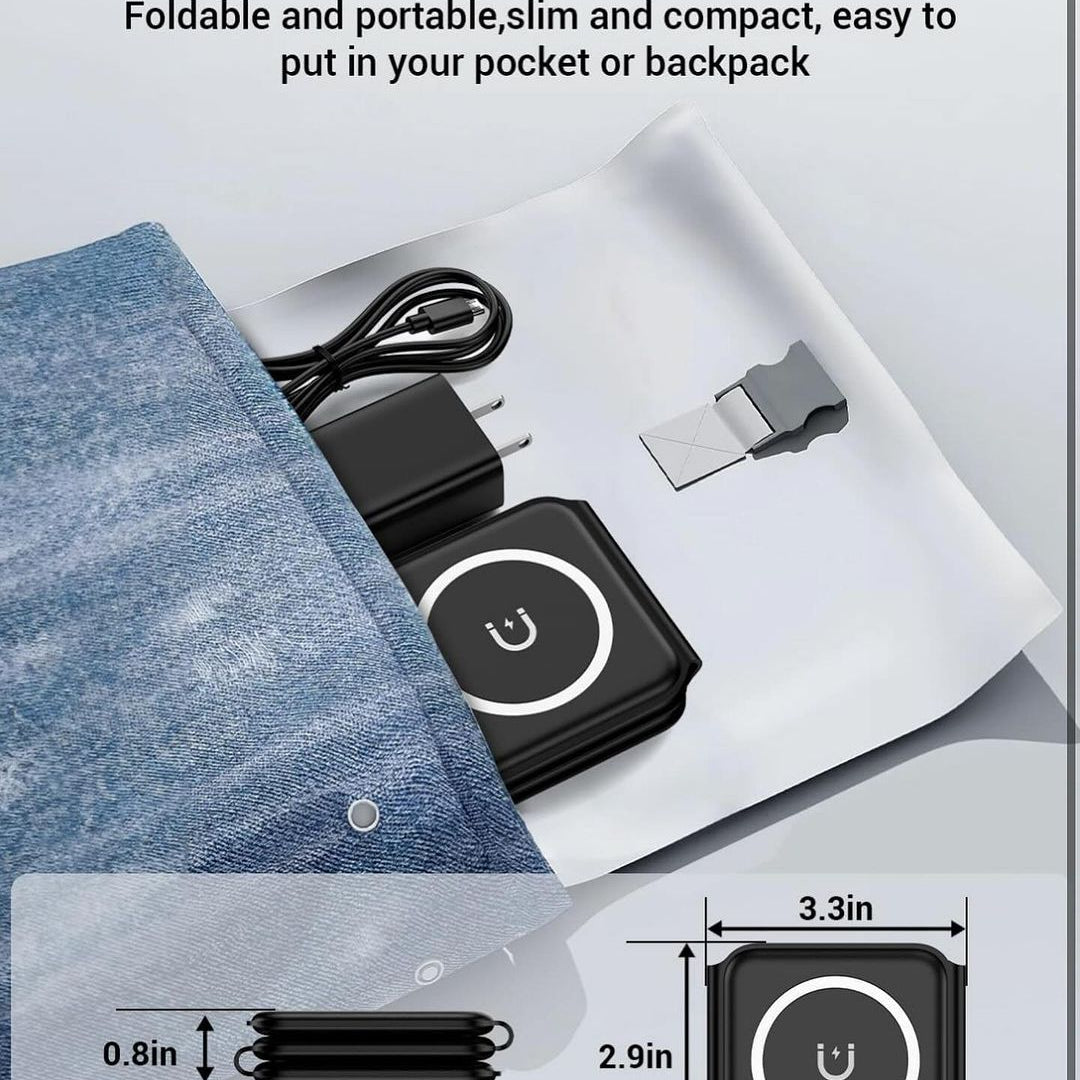 3 in 1 Magnetic Foldable MagSafe Compatible Wireless Charger rjmobile01