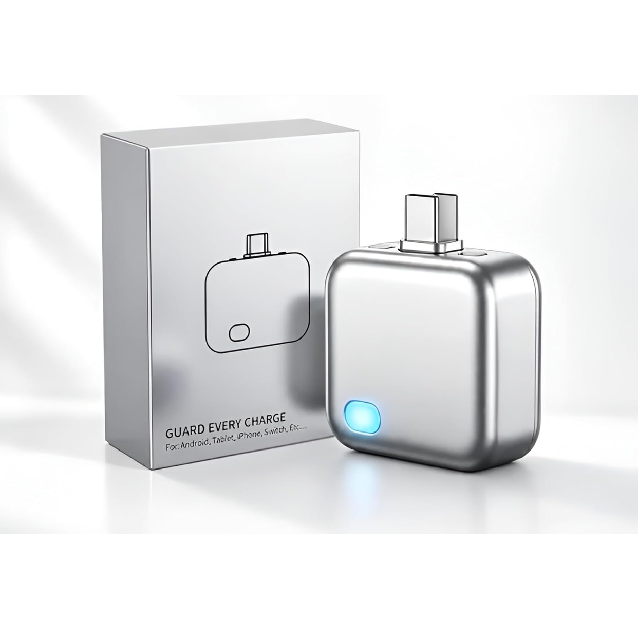 Smart Charger mini Adapter with Auto Power disconnector | Light Weight | for Android, iOS, Tablet etc