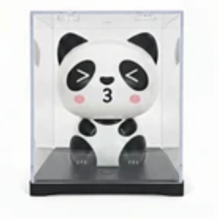 Solar-Powered Panda Bobble Head | Cute Moving Head Car Dashboard Toy