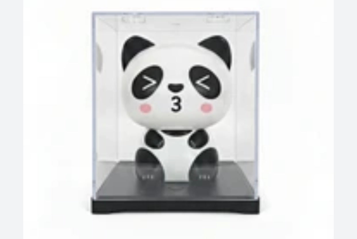 Solar-Powered Panda Bobble Head | Cute Moving Head Car Dashboard Toy