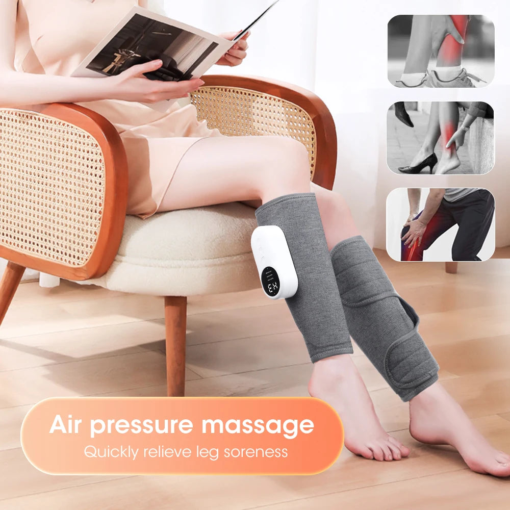 Leg Massager,Calf Massage Machine,3 Air Circulation Squeeze Massage,Heating Mode,Relax Calf Muscles,Relieve Pain,1Pair,Piece | Multicolor