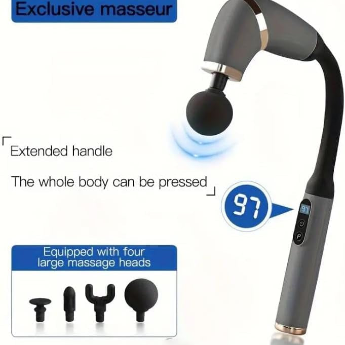 EXTENDED HANDLE MASSAGER BLD-339 Gun for Back, Neck, & Muscle Pain Relief