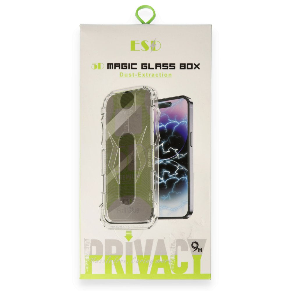 Privacy temper glass 5D magic glass box 100% privacy 11 to 15proMax