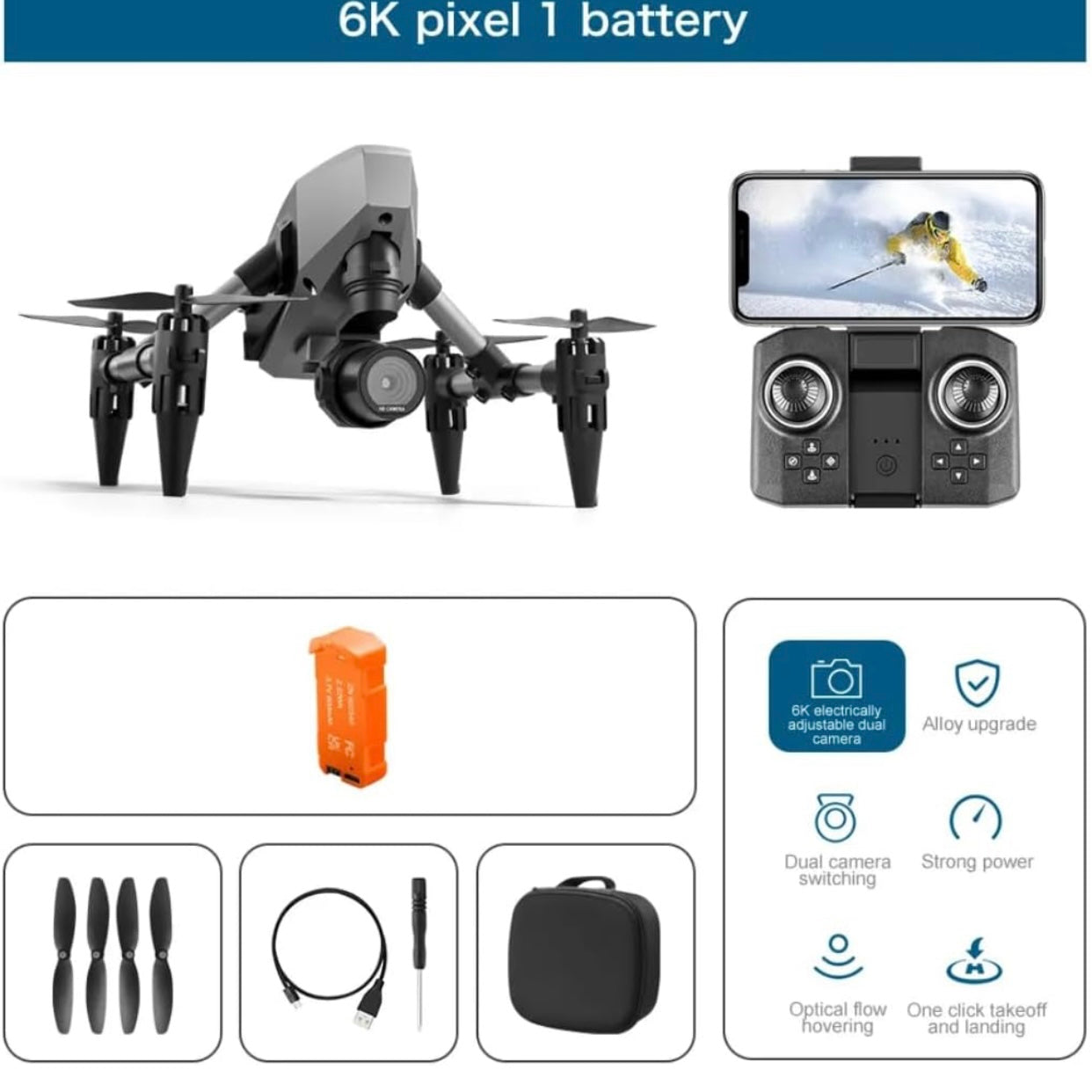 XD1 DRONE Drone-with-1080P-Camera-One-Key-Take-Off-Land-4K