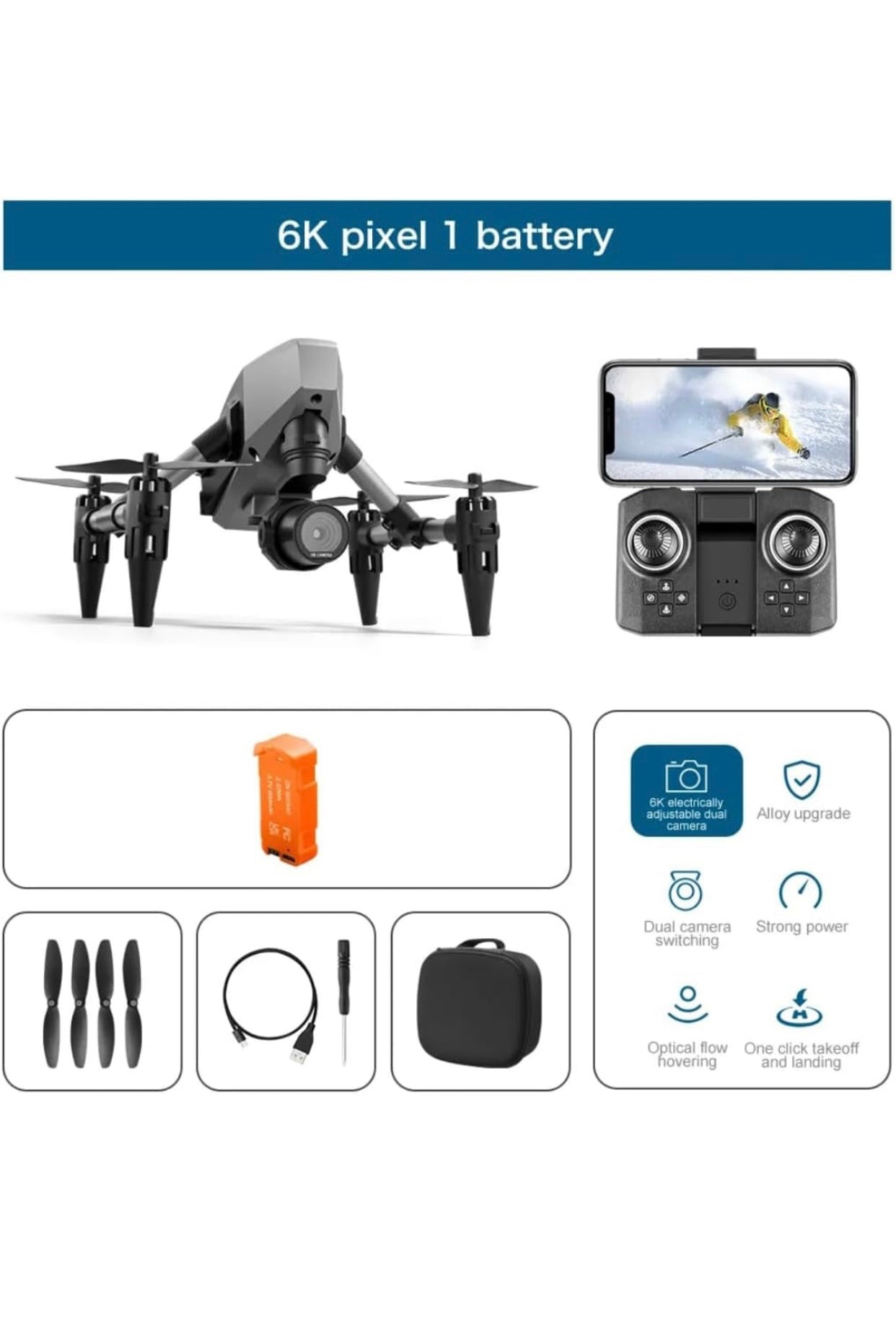 XD1 DRONE Drone-with-1080P-Camera-One-Key-Take-Off-Land-4K