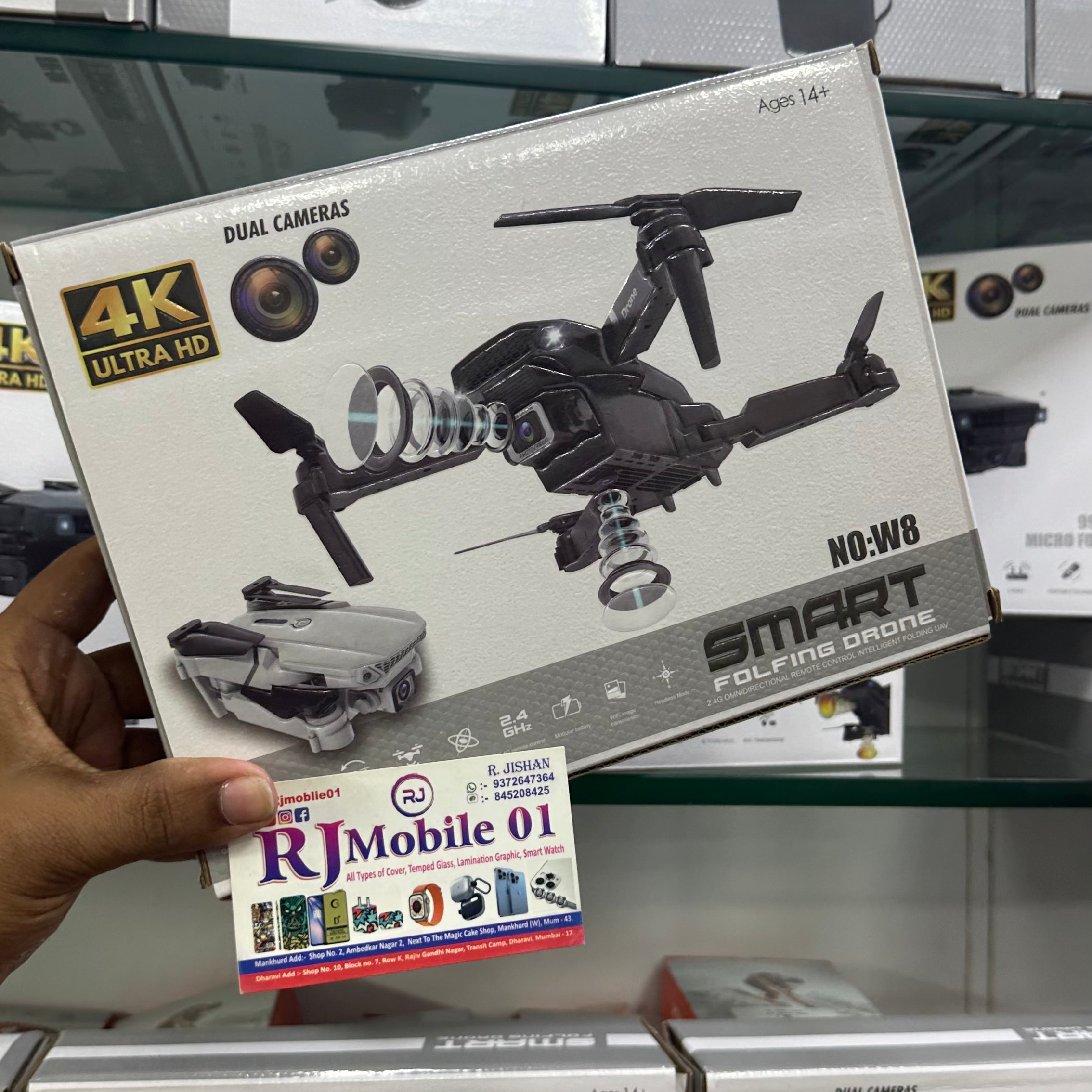 Foldable Drone With HQ WiFi dual HD Camera Remote Control RJMobile01