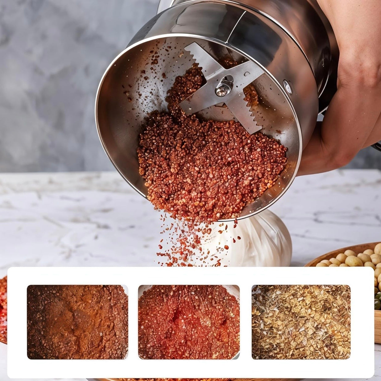 Multifunction Smash Machine Household Electric Cereals Grain Grinder Coffee Bean Seasonings Spices Milling Ultra Fine Dry Food Powder Machine