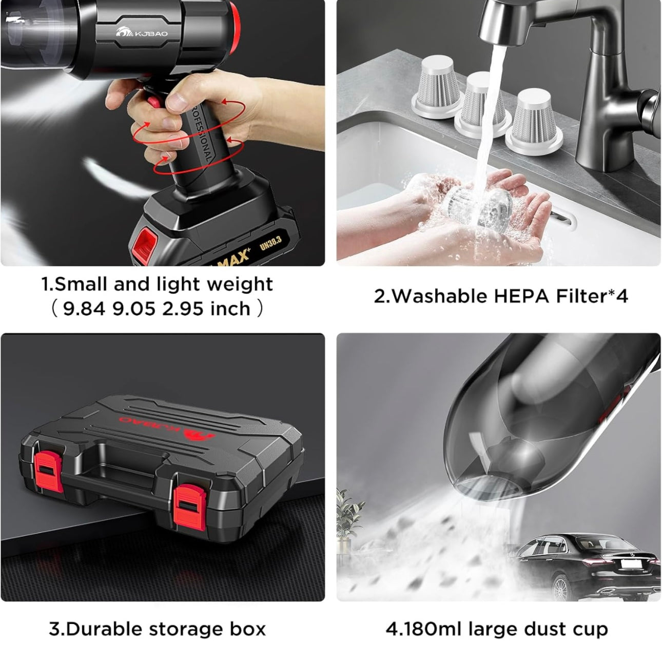 Cordless 3 in 1 High Power Car Vacuum Cleaner Portable
Wireless