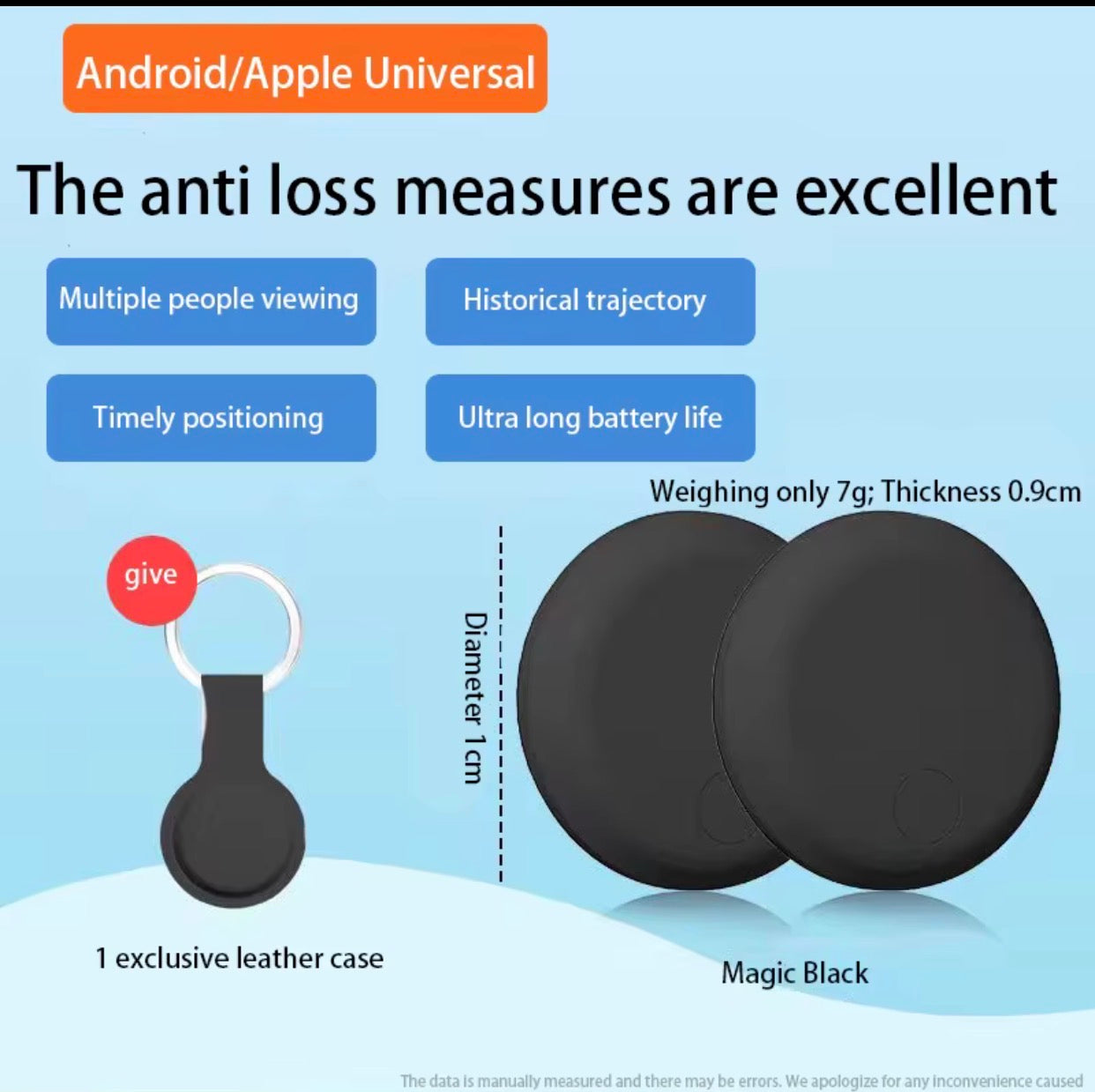 Find tag Item Finder with Key Chain, Smart Item Locator for Keys, Bags, Luggage, Pet, Battery Included Sualio tag