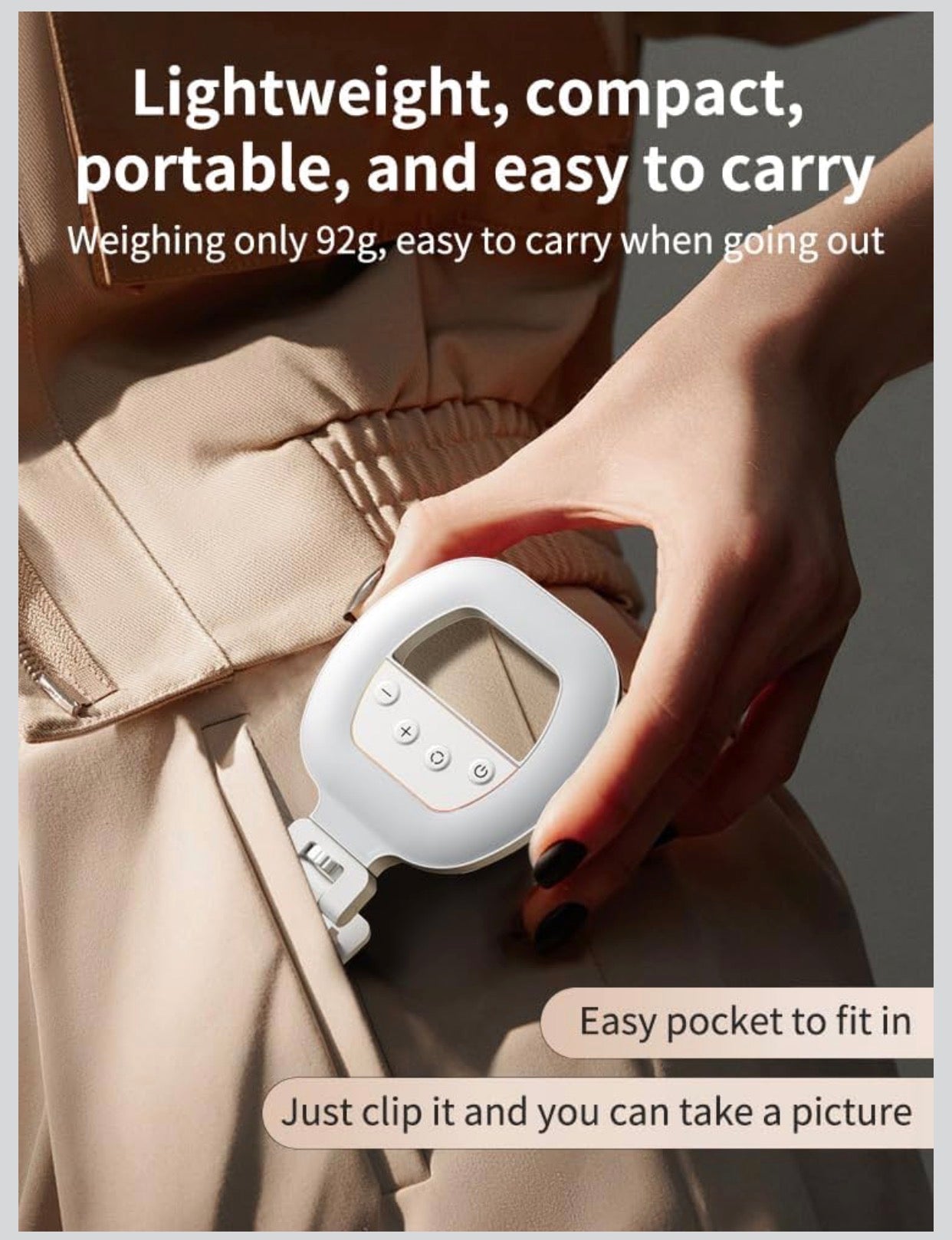 W60 clamp mini Fill Light Phone Selfie Ring Light Three Colors Mode Phone Laptop Camera Photography Video Light for Live Make up Selfie Beauty