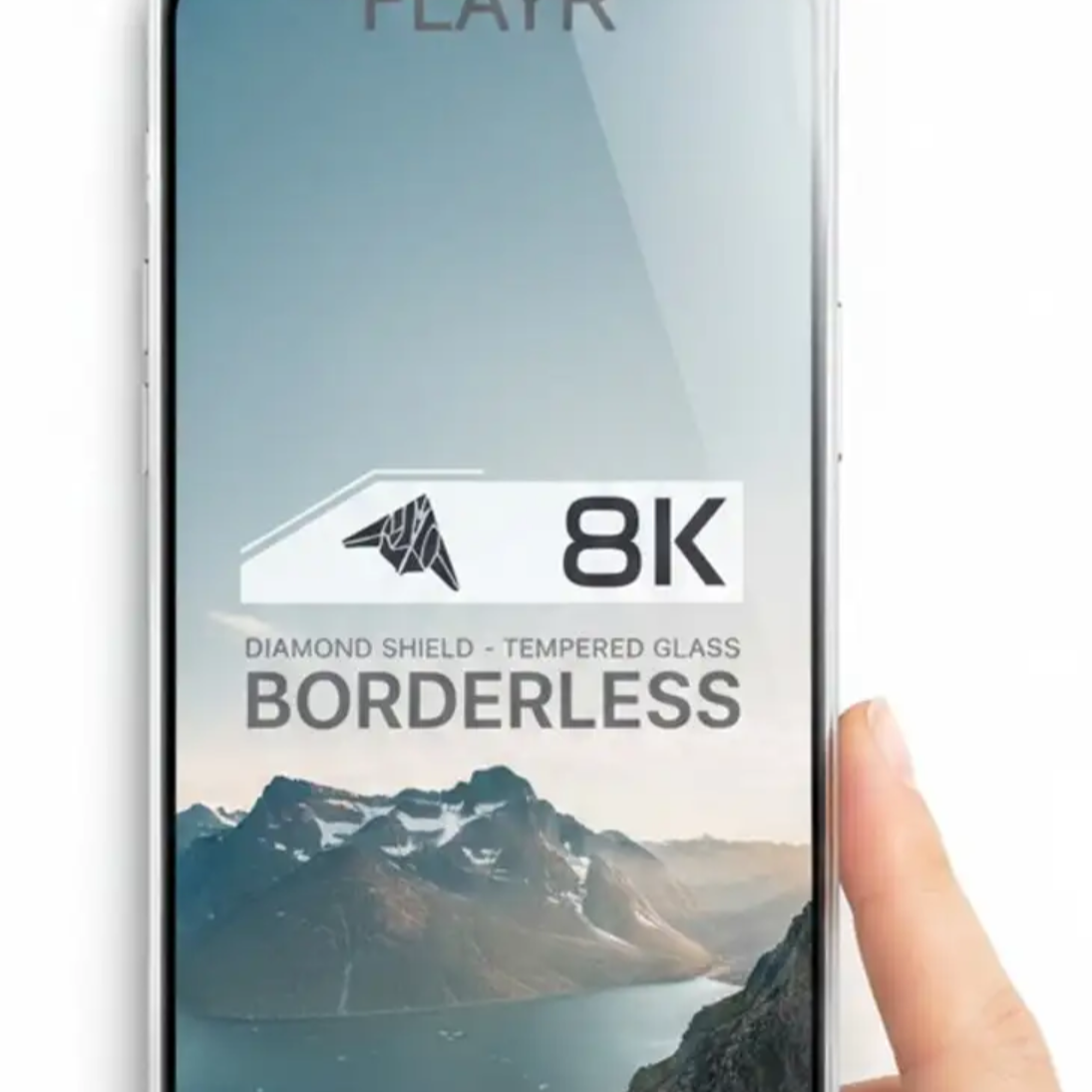 Edge To Edge Tempered Glass for APPLE IPHONE 8K BORDERLESS SUPER CURVED TEMPERED GLASS FOR IPHONE | HD CLEAR | FULL SCREEN PROTECTION
