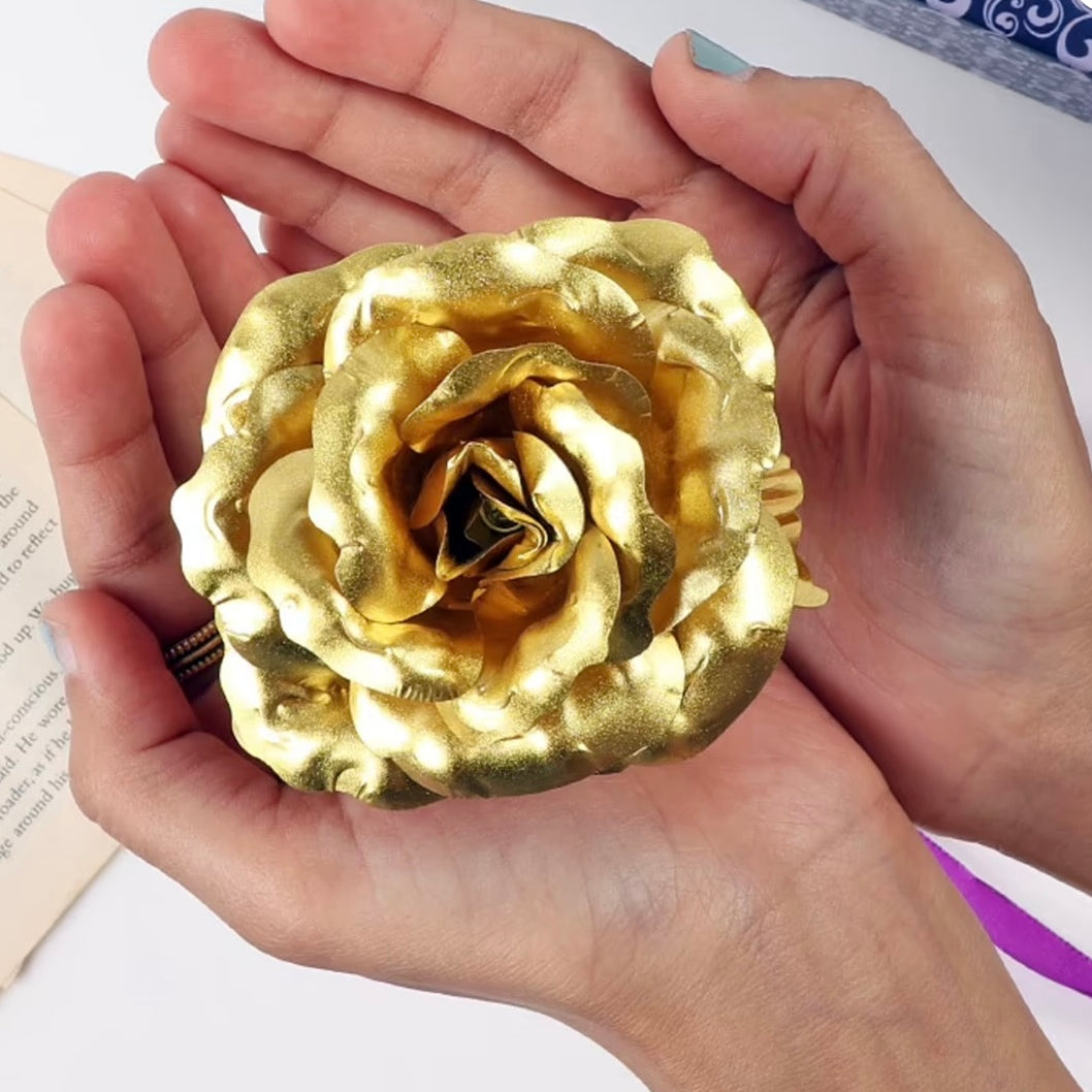 Luxury Decorative Gold Plated Artificial
Golden Rose with Box