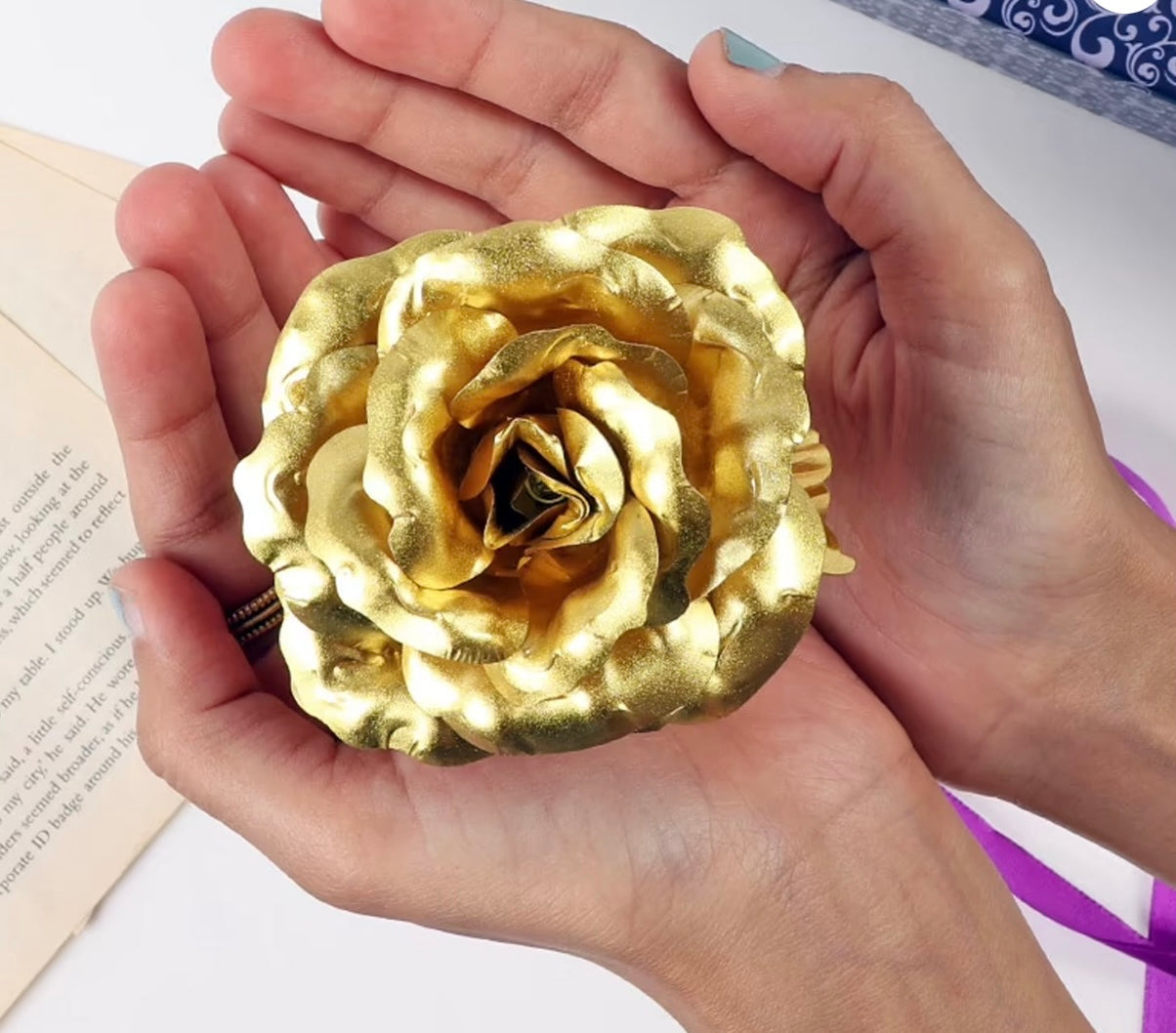 Luxury Decorative Gold Plated Artificial
Golden Rose with Box