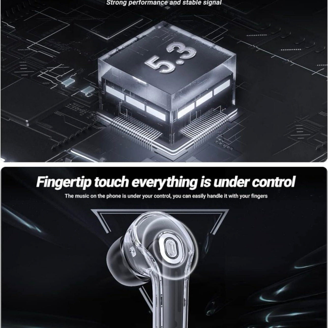 Ultrapod Pro 5.3 LED Power Display Crystal in-Ear Earbuds