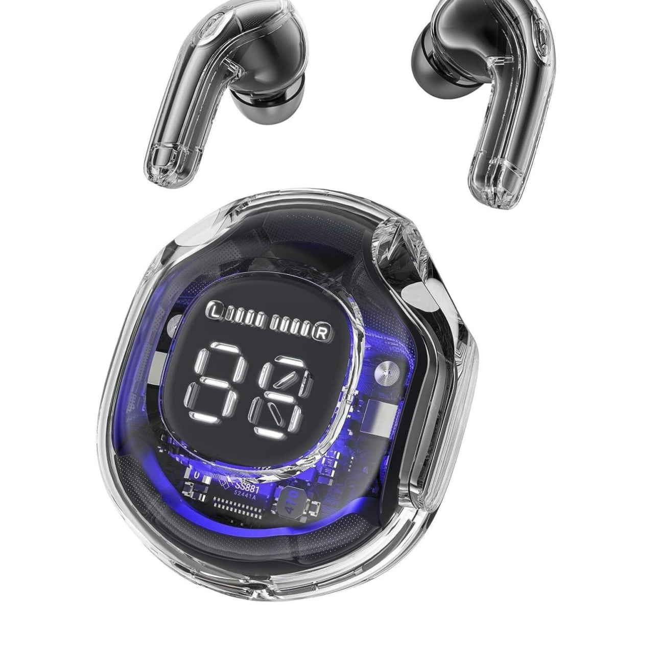 Ultrapod Pro 5.3 LED Power Display Crystal in-Ear Earbuds