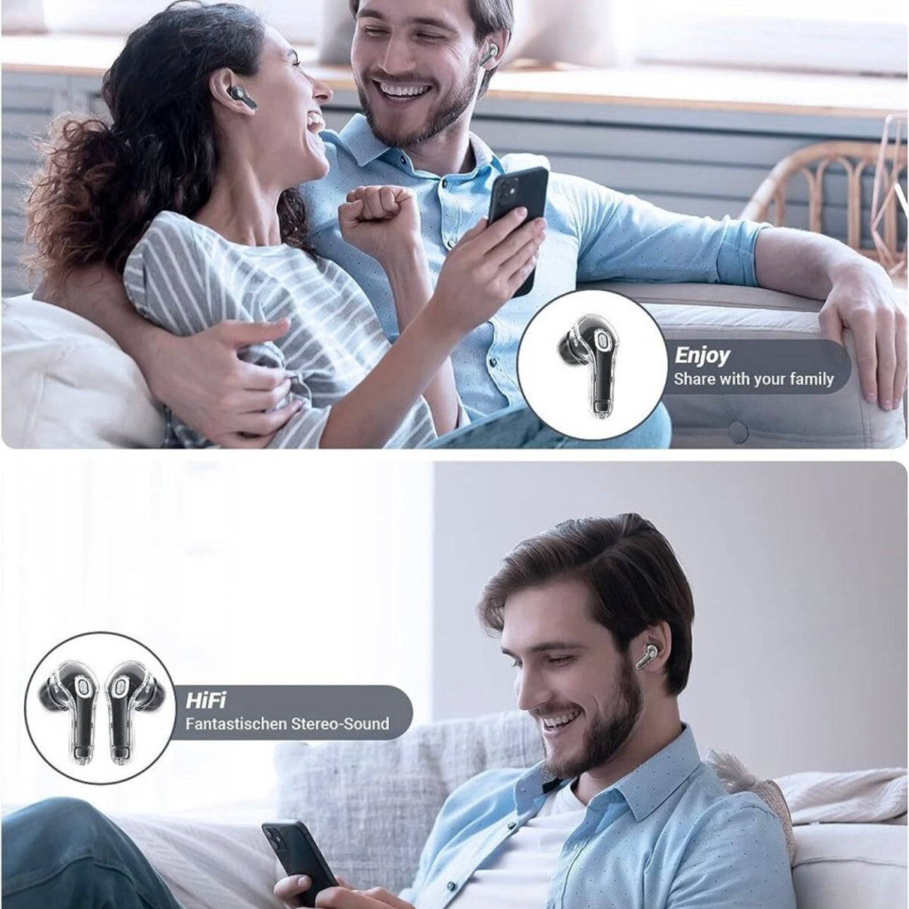 Ultrapod Pro 5.3 LED Power Display Crystal in-Ear Earbuds