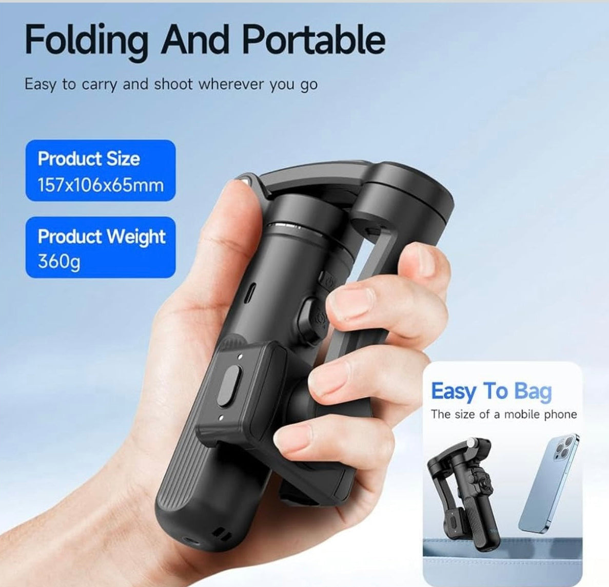 Gimbal M02 Three-axis Mobile Phone Frame, Selfie Stick, Anti-shake Live Photography Mobile Phone Stabilizer gimble