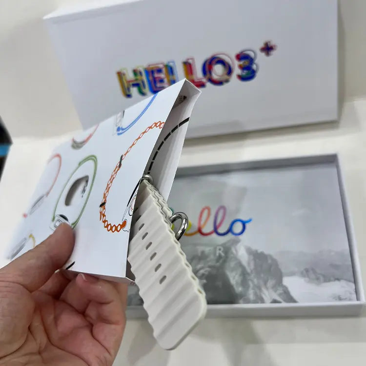 Hello Watch 3 Plus Ultra Smart Watch Men AMOLED NFC Compass Smartwatch Always on Display 4GB ROM Local Music for Android IOS New Hello watch 3 +