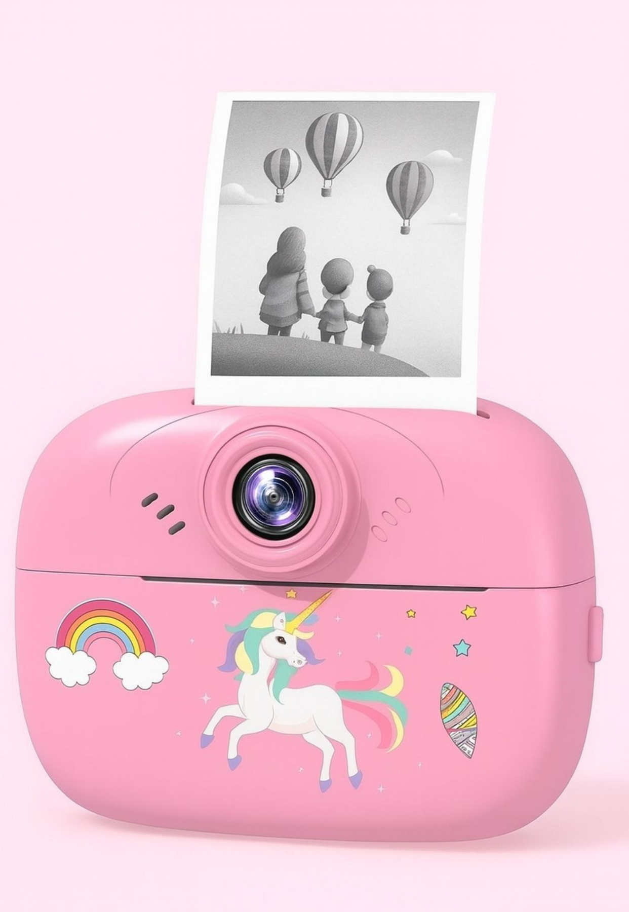 Kids Instant Digital Print Camera Mini Digital Photo with Games | Fun Learning Toy for Boys & Girls Ages 4-18 .Ideal Gift for Kids (Blue/Pink)