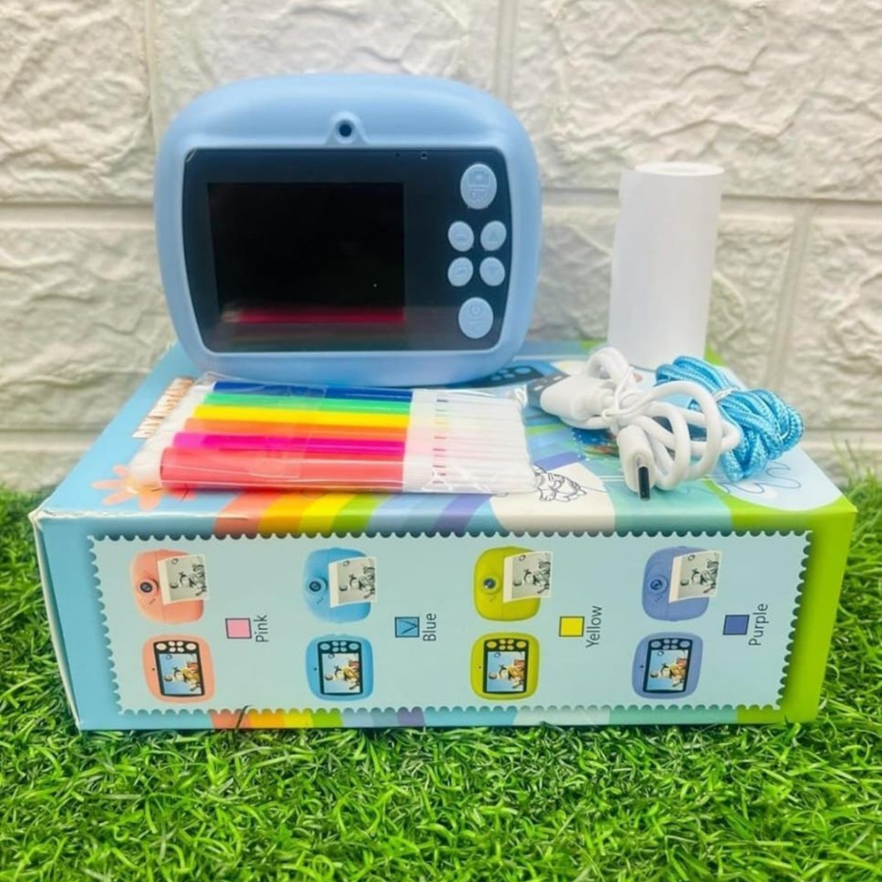 Kids Instant Digital Print Camera Mini Digital Photo with Games | Fun Learning Toy for Boys & Girls Ages 4-18 .Ideal Gift for Kids (Blue/Pink)