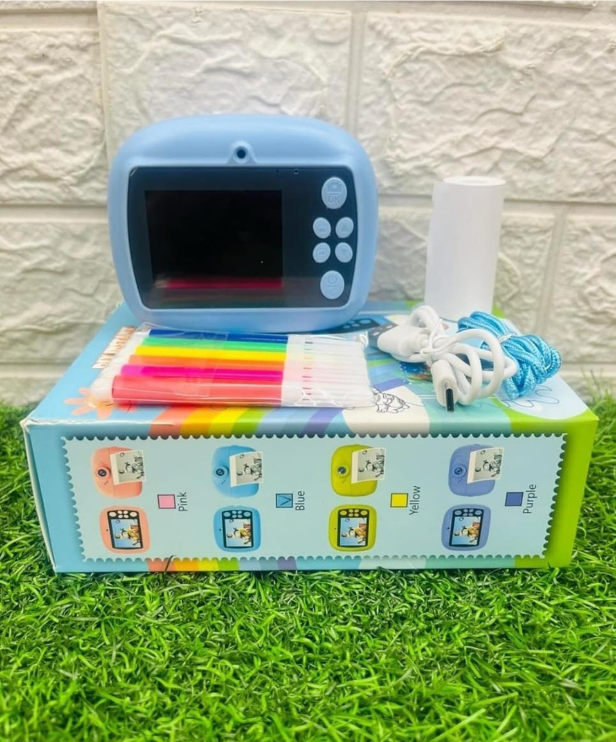 Kids Instant Digital Print Camera Mini Digital Photo with Games | Fun Learning Toy for Boys & Girls Ages 4-18 .Ideal Gift for Kids (Blue/Pink)