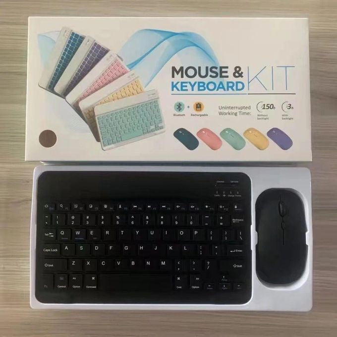 2.4Ghz Wireless Portable Charging Bluetooth Desktop mouse and keyboard combo-Multicolor