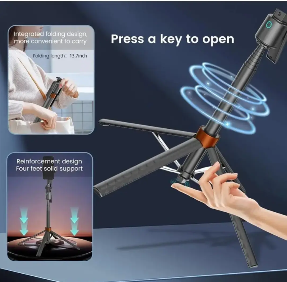 Q13 Smart Tracking Device 1.8Meter Long Al Auto Follow-Up Face Tracking Selfie Stick 360° Gimbal Tripod