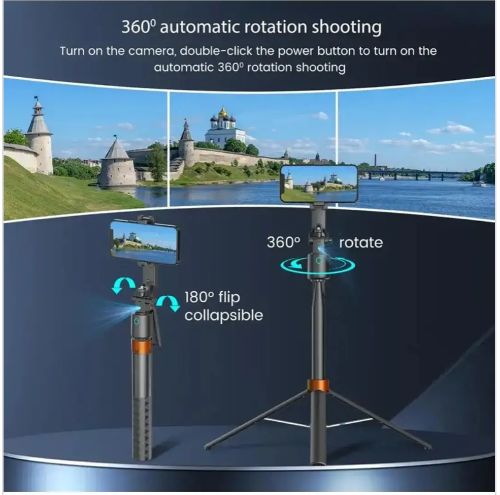 Q13 Smart Tracking Device 1.8Meter Long Al Auto Follow-Up Face Tracking Selfie Stick 360° Gimbal Tripod