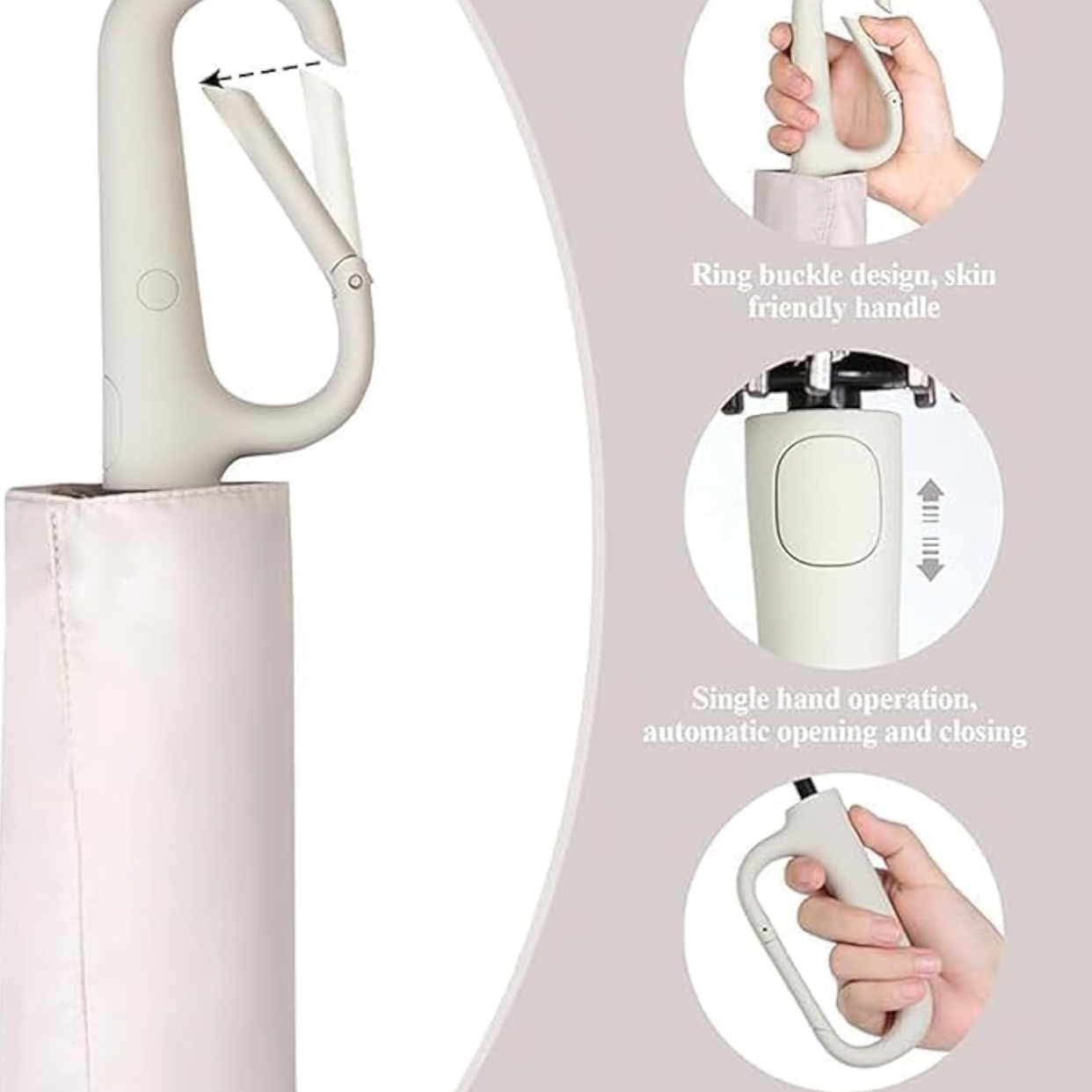 Windproof Travel Umbrella, Automatic Umbrellas for Rain, Portable & Compact Umbrellas for Backpack, Strong UV for Protection, Folding Small Sun Umbrella for Car, Walking, Coral Pink, 38 inches