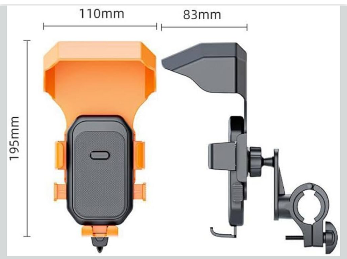Universal Smartphone bike Holders, Cell Phone Holder for All Mobile Phones with shade
