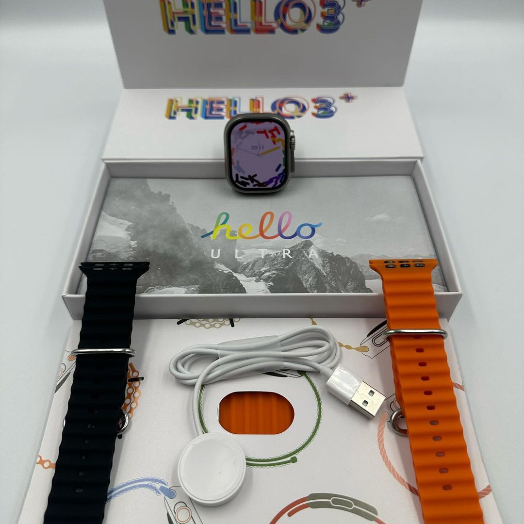 Hello Watch 3 Plus Ultra Smart Watch Men AMOLED NFC Compass Smartwatch Always on Display 4GB ROM Local Music for Android IOS New Hello watch 3 +