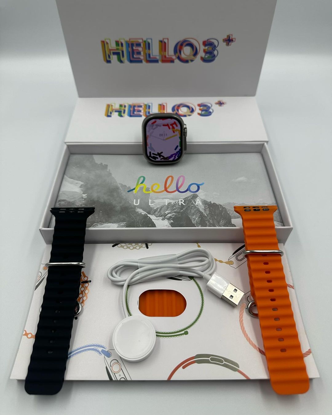 Hello Watch 3 Plus Ultra Smart Watch Men AMOLED NFC Compass Smartwatch Always on Display 4GB ROM Local Music for Android IOS New Hello watch 3 +